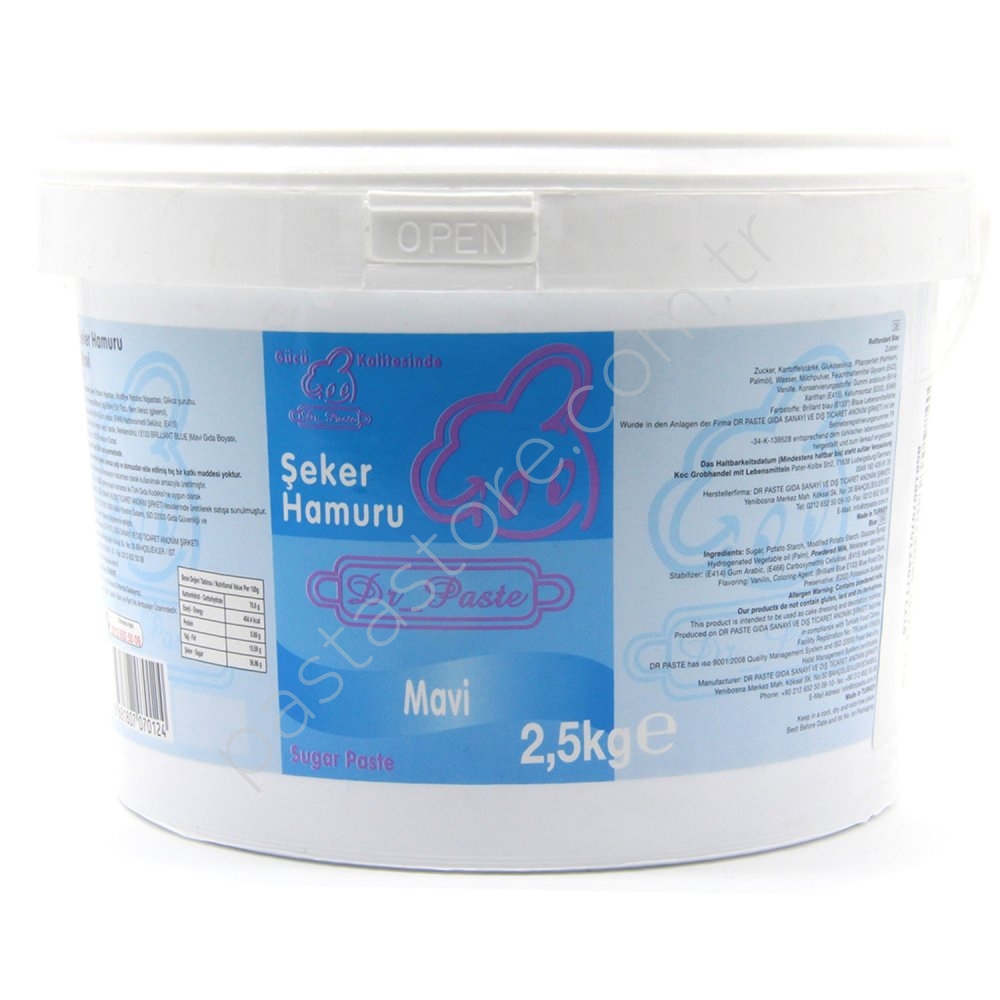 Dr Paste Şeker Hamuru 2.5 Kg - Mavi