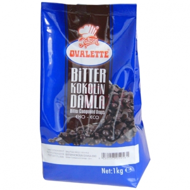 Ovalette Bitter Damla Drop Çikolata 1 kg