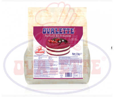 Ovalette Mor Kadife Kek Mix 3 Kg